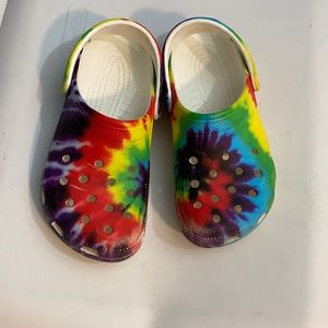 Tie dye crocs